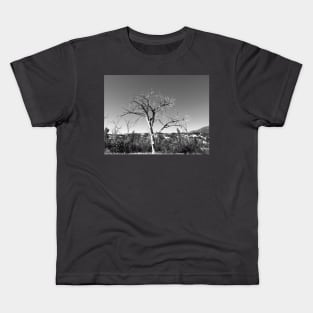 Black and white Dead Tree Kids T-Shirt